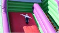 Children enjoying the fuun rides at CurryÃ¢â¬â¢s BarryÃ¢â¬â¢s Amusements Portrush Northern Ireland 29-05-22